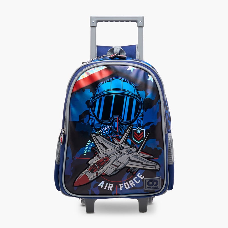 sami_studio 16 Inch Trolley-Aviation-Collection-2 Cmprt With Zip- (Polyester ) Multicolor \ 33X13.5X44.5 - Image 1